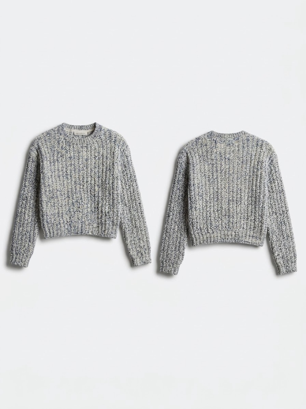 Chunky Marled Crewneck Sweater - Gray Heather